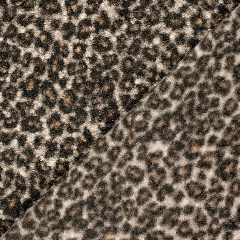 Tricot bouclé motif léopard – noir/brun faon, image number 4