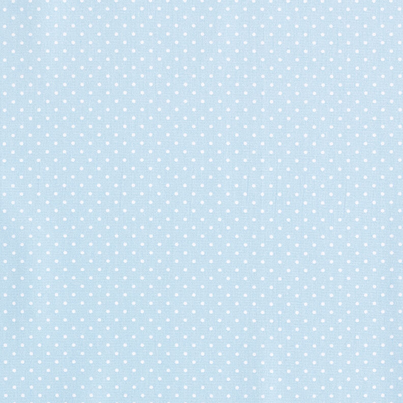 Popeline coton Petits pois – bleu clair/blanc,  image number 1