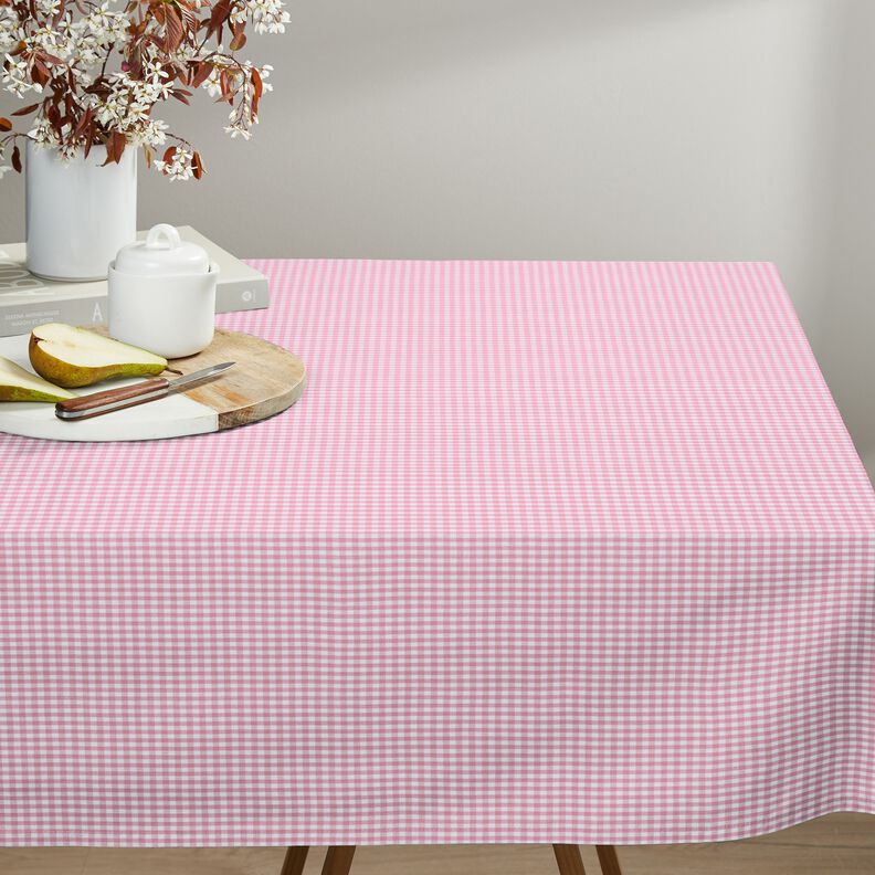 Tissu en coton Vichy à carreaux 0,5 cm – rose/blanc,  image number 7
