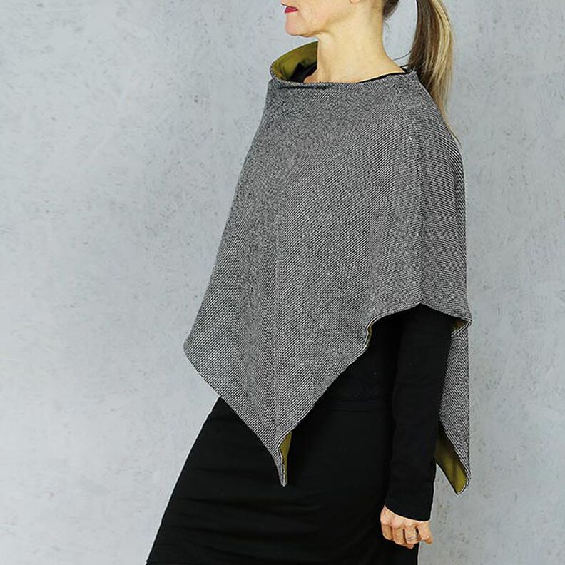 Poncho asymétrique réversible FRAU PENNY | Patron prêt à découper | Taille unique,  image number 4