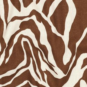 Mélange viscose lin Motif zébré – écru/brun-marron, 