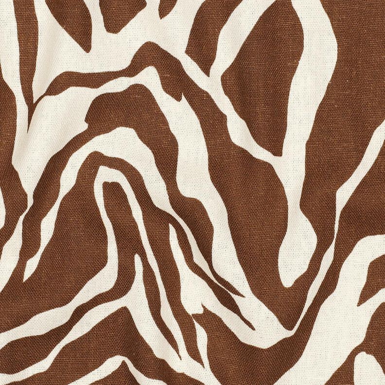 Mélange viscose lin Motif zébré – écru/brun-marron,  image number 2