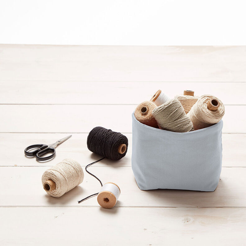 Tissu en coton Cretonne Uni – gris clair, image number 7