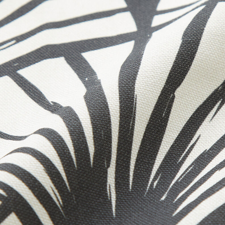 Tissu de décoration Semi-panama Sujets abstraits – ivoire/noir,  image number 2