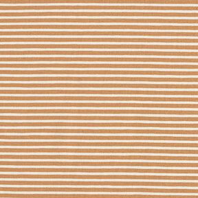 Jersey de coton Fines rayures – crème/cannelle, 