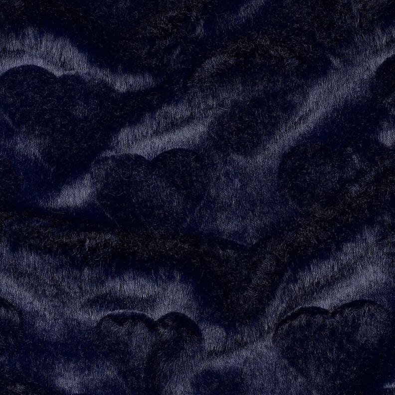 Fourrure synthétique Cœurs | Poppy Fabrics – bleu noir,  image number 2