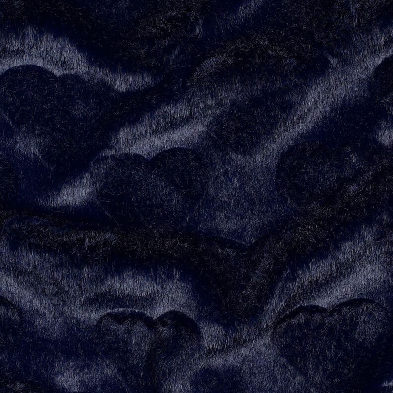 Fourrure synthétique Cœurs | Poppy Fabrics – bleu noir, image number 2