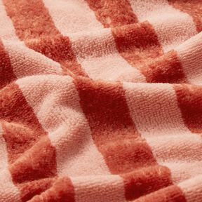 Tissu éponge Bambou Larges rayures – rouge/homard, 