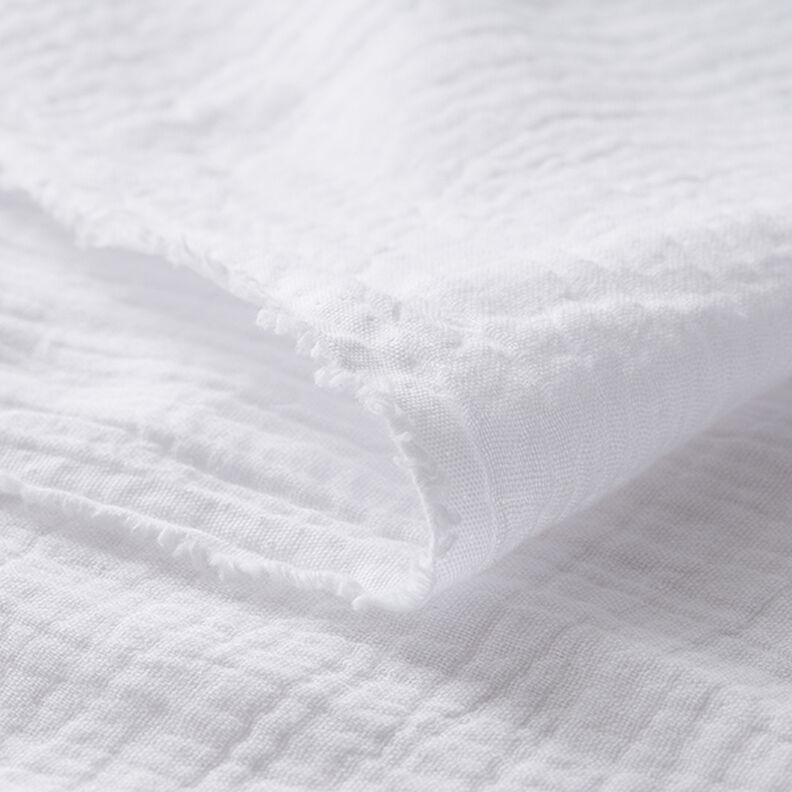 Tissu double gaze de coton – blanc,  image number 5