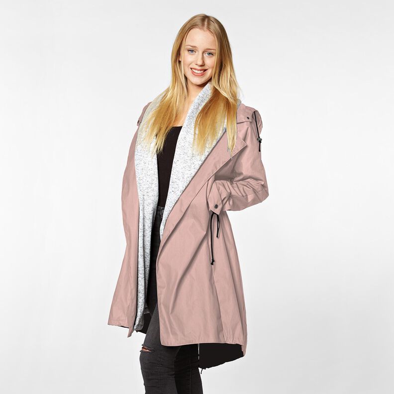 Tissu pour vestes de pluie uni – vieux rose clair,  image number 8