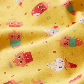 Tissu en coton Cretonne glace – jaune soleil, 