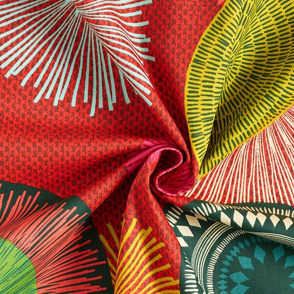 Tissu de décoration Sergé coton Grand mandala – rouge,  image number 3