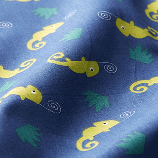 Cretonne Caméléons – bleu jean, 