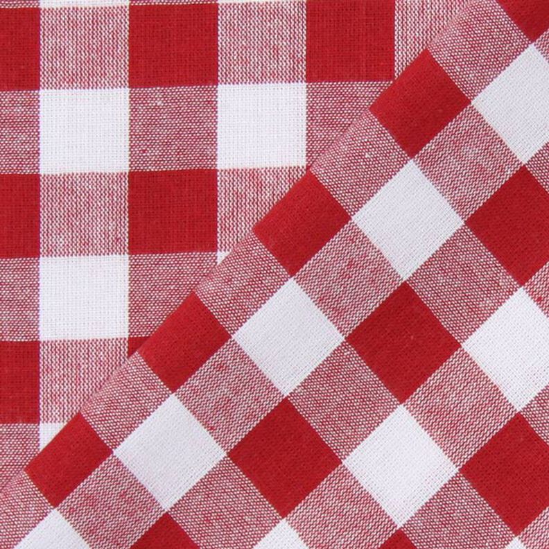 Tissu en coton Vichy à carreaux 1,7 cm – rouge/blanc,  image number 3