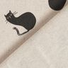 Tissu de décoration Semi-panama Chats de dessin animé – noir/nature,  thumbnail number 4