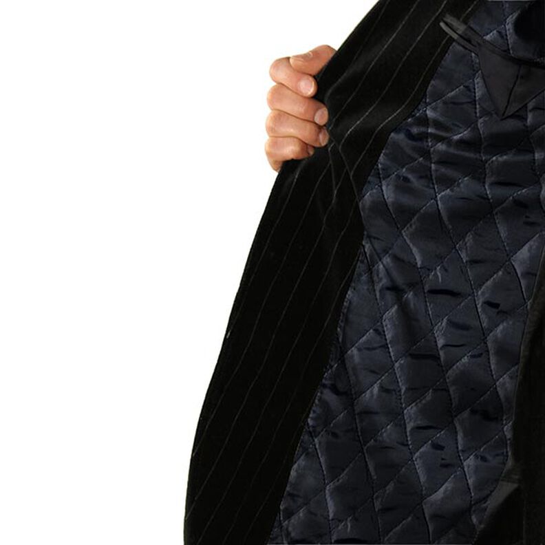 Doublure matelassée en losanges – bleu noir,  image number 8