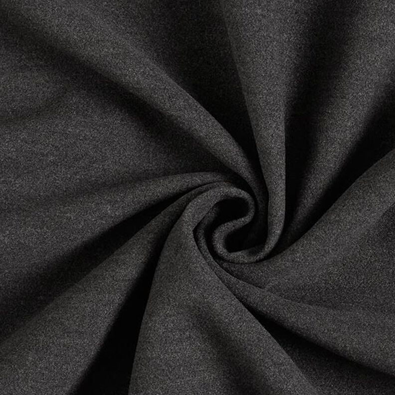 Tissu en polyester recyclé pour manteau chiné – anthracite,  image number 1