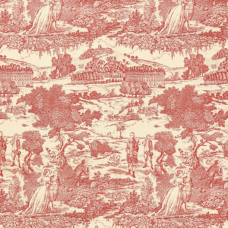 Tissu de décoration Semi-panama Toile de Jour – carmin/crème,  image number 1