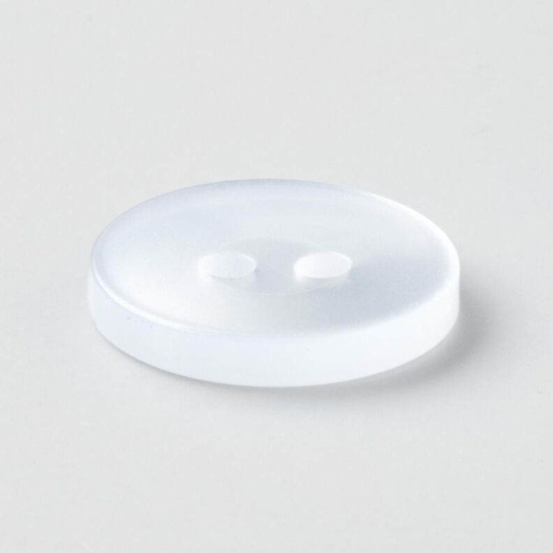 Bouton 2 trous brillant [Ø 15 mm] – blanc,  image number 2