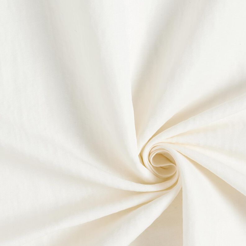 Tissu pour chemise viscose et lin mélangés uni – blanc,  image number 1