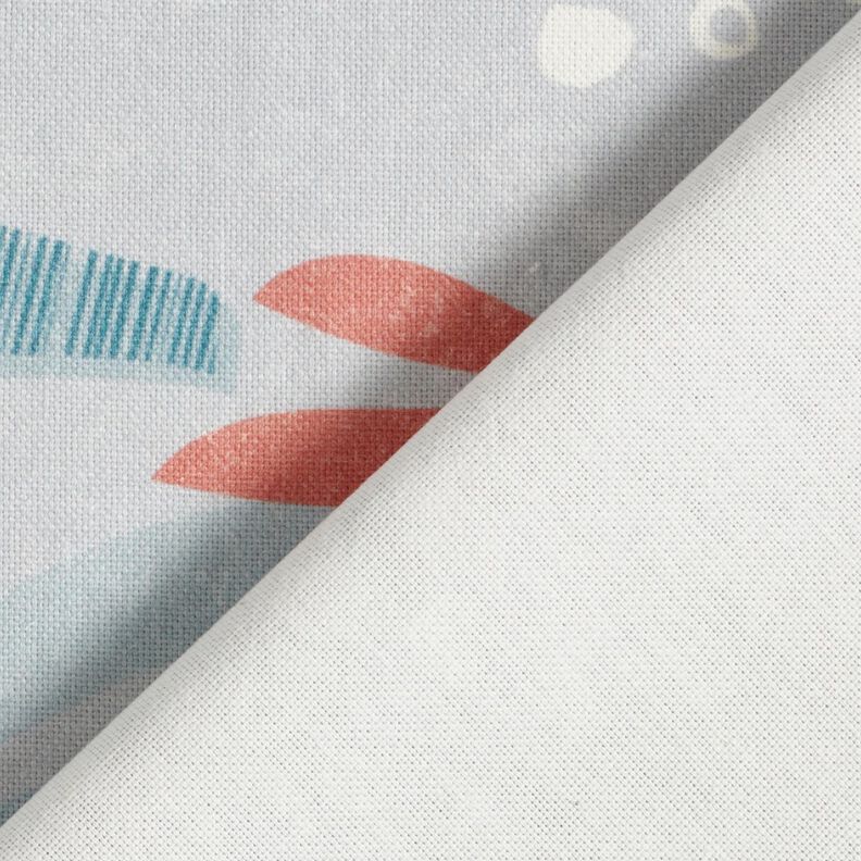 Tissu de décoration Semi-panama Corail – bleu argenté/vieux rose,  image number 4