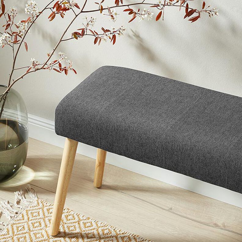 Tissu d’ameublement fin en mélange – gris foncé,  image number 6