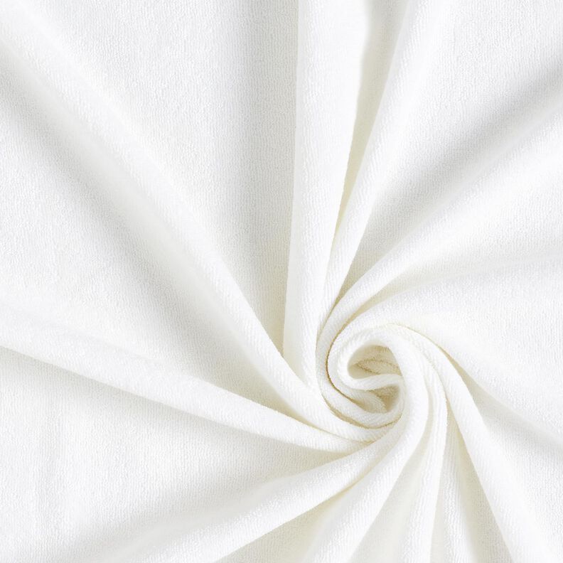 Tissu éponge Stretch Uni – blanc,  image number 1