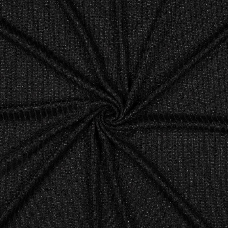 Maille côtelée Lurex – noir, image number 1