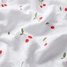 Tissu double gaze de coton Cerises aquarelle Impression numérique – blanc,  thumbnail number 2