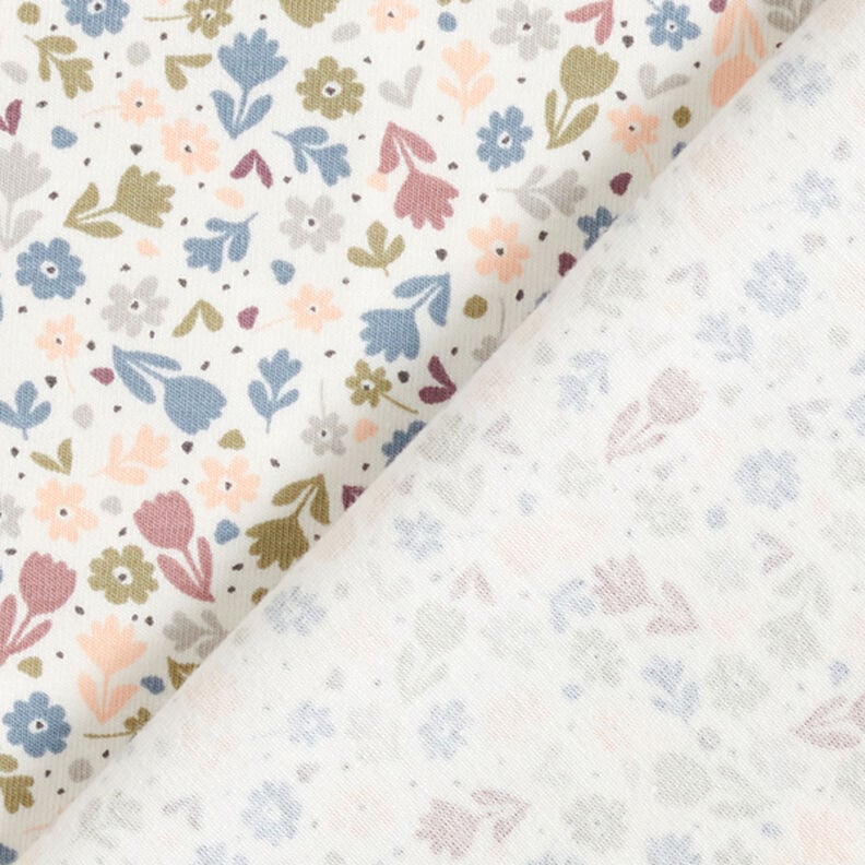 Jersey coton Jolies fleurs – écru, image number 4