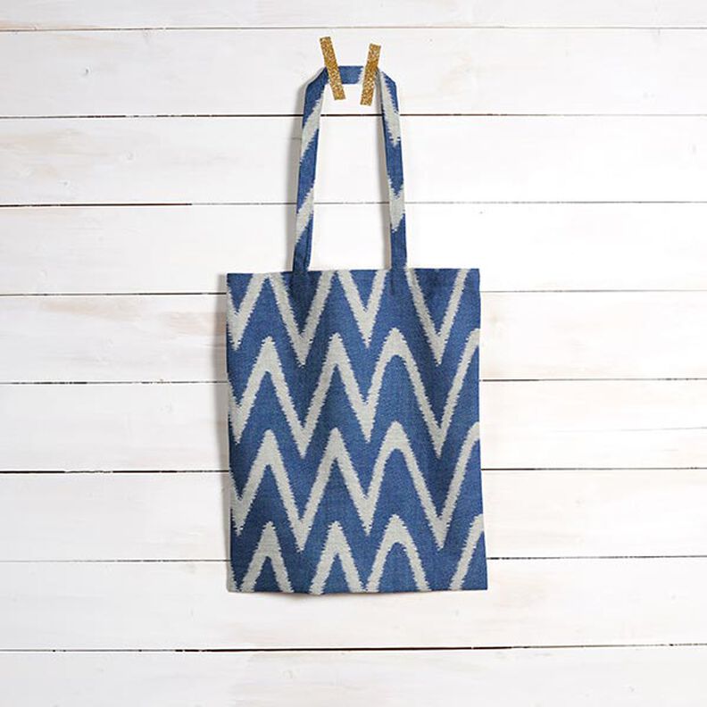 Tissus pour l’extérieur Jacquard Motif ikat – bleu,  image number 7