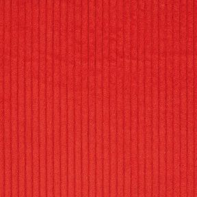 Velours côtelé large prélavé Uni – rouge vif, 