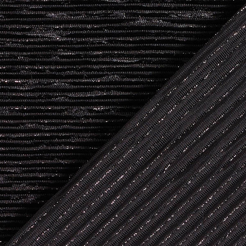 Velours plissé lurex uni – noir,  image number 4