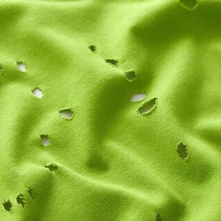 Jersey coton destroyed – vert pomme, 