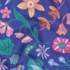 Popeline coton Meadow Flower Impression numérique | Nerida Hansen – bleu roi/turquoise clair, 