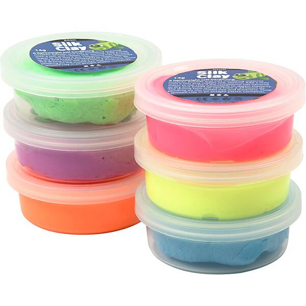 Silk Clay® Pâte [6x14 g] , Couleurs fluo,  image number 1