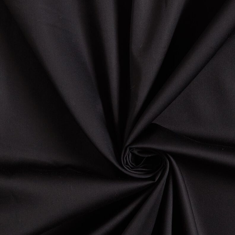 Satin de coton Uni – noir,  image number 1