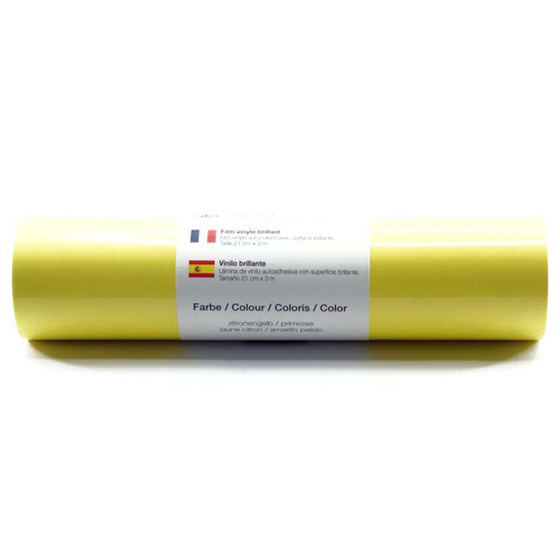 Film vinyle autoadhésif Brillant [21cm x 3m] – jaune clair,  image number 1