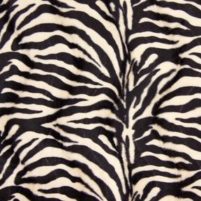 Imitation Fourrure d'Animal zèbre – crème/noir, 
