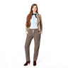 Tissu de pantalon Rayures – caramel/gris,  thumbnail number 5