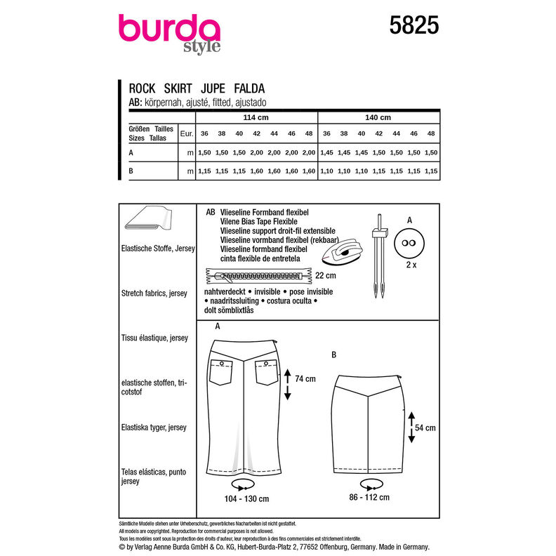 Jupe | Burda 5825 | 36-48,  image number 9