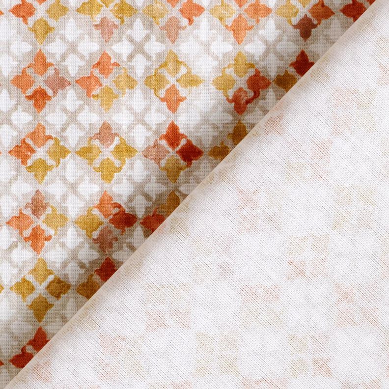 Popeline coton Motif de carrelage oriental Impression numérique – gris brume/cuivre,  image number 4