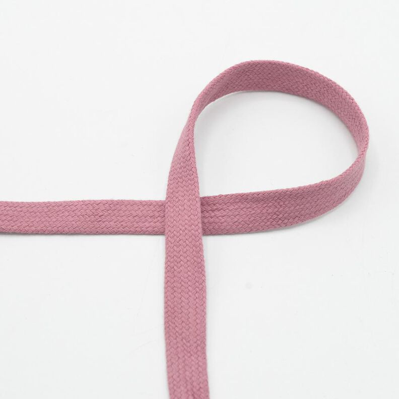 Cordon plat Sweat-shirt à capuche Coton [15 mm] – vieux rose foncé,  image number 1