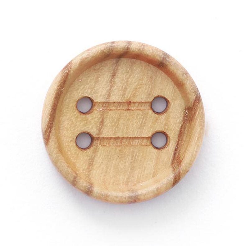 Bouton en bois 4 trous – nature,  image number 1