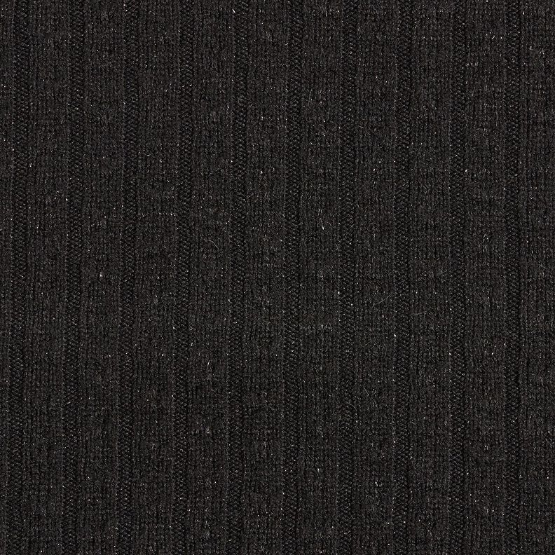 Tissu maille Tissu ajouré à rayures pailletées élégantes – noir,  image number 1