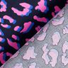 Coton enduit motif léopard abstrait | Poppy Fabrics – bleu nuit/rose vif,  thumbnail number 4