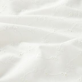 Dentelle brodée zarte Blümchen – blanc, 