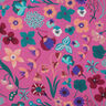 Popeline coton Meadow Flower Impression numérique | Nerida Hansen – rose vif/pétrole,  thumbnail number 1