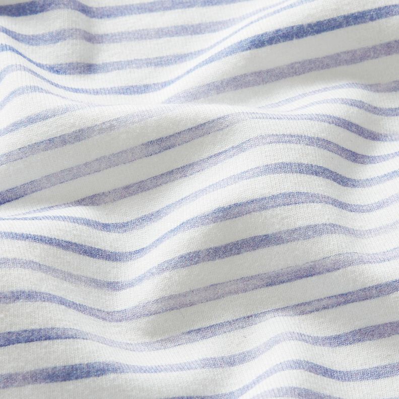 Jersey coton Rayures aquarelle Impression numérique – ivoire/mauve,  image number 2