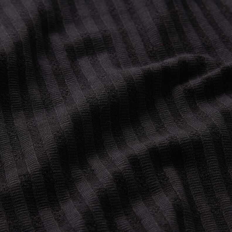 Jersey côtelé Modèle de tricot – noir,  image number 2
